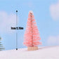 6Pcs Christmas Decorations Mini Christmas Trees, Artificial Christmas Tree Bottle Brush Trees With Wooden Base For Christmas Decor Christmas Party Home Table Craft, Photography Decorative Ornaments