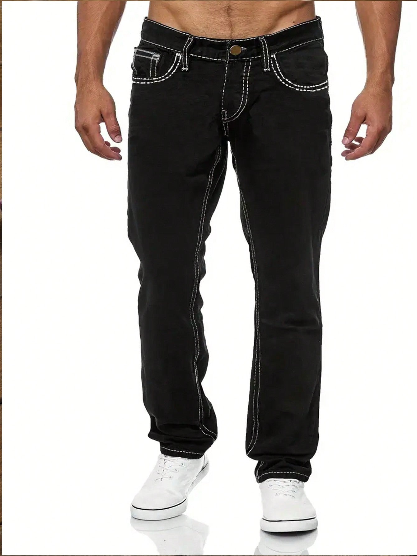 Men Fashionable Creative Stretch Denim Jeans