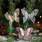 3pcs Christmas Decorative Glittering Butterfly Christmas Tree Hanging Ornaments, Atmosphere Scene Decor Accessories