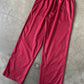 Manfinity Streetrush Men's Casual Letter Print Elastic Waist Pants,Red Pants,Flame Printing