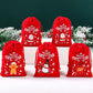 6Pcs Christmas Flannel Drawstring Gift Bags, Merry Christmas Bags Gift Candy Wrapping Bags Treat Sacks Reusable Red Gift Bags For Holiday Party Favors Christmas Decorations, Noel Navidad Christmas 2025 New Year's Wishing Bag Christmas Tree Pendant Decor