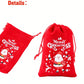 6Pcs Christmas Flannel Drawstring Gift Bags, Merry Christmas Bags Gift Candy Wrapping Bags Treat Sacks Reusable Red Gift Bags For Holiday Party Favors Christmas Decorations, Noel Navidad Christmas 2025 New Year's Wishing Bag Christmas Tree Pendant Decor