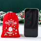 6Pcs Christmas Flannel Drawstring Gift Bags, Merry Christmas Bags Gift Candy Wrapping Bags Treat Sacks Reusable Red Gift Bags For Holiday Party Favors Christmas Decorations, Noel Navidad Christmas 2025 New Year's Wishing Bag Christmas Tree Pendant Decor