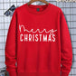 1pc Men Casual Merry Christmas Letter Print Graphic Fleece Crew Neck Sweatshirt, Suitable For Christmas Party, Autumn/Winter