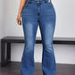 EZwear Plus Size Simple Casual Flare Leg Jeans