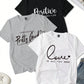 LUNE 3pcs Set Summer Casual English Letter And Heart Print T-Shirts, Short Sleeve Round Neck Graphic Tees Women Tops