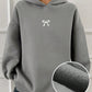 DAZY Hooded Casual Thickened Solid Color Unisex Loose Fit Sweatshirt For Women