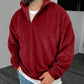 Men's Casual Stand Collar Half Zip Pullover Sweatshirt