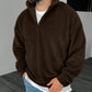 Men's Casual Stand Collar Half Zip Pullover Sweatshirt