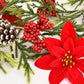 1pc 6.39 Ft Christmas Garland  Artificial Poinsettia Garland Christmas Garland Christmas Pine Garland For Winter Mantle Fireplace Stair Decor