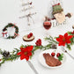 1pc 6.39 Ft Christmas Garland  Artificial Poinsettia Garland Christmas Garland Christmas Pine Garland For Winter Mantle Fireplace Stair Decor