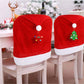 2/4/6pcs Red Hat Dining Chair Slipcovers,Christmas Chair Back Covers Kitchen Chair Covers For Christmas Holiday Festival Decoration