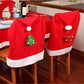 2/4/6pcs Red Hat Dining Chair Slipcovers,Christmas Chair Back Covers Kitchen Chair Covers For Christmas Holiday Festival Decoration