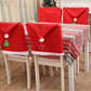 2/4/6pcs Red Hat Dining Chair Slipcovers,Christmas Chair Back Covers Kitchen Chair Covers For Christmas Holiday Festival Decoration