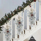 1Pc Christmas Garland, Front Door Wreath Silver Christmas Garland With Silver Leaves, Flowers, Ball Ornaments, Pine Cones And Berries For Door Stairs Mantle Christmas Decoration