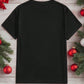 Manfinity Hypemode Black Knit Men's Casual Round Neck Short Sleeve T-Shirt With Christmas Slogan Print