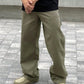 DAZY Men's Solid Color Pocket Straight Loose Casual Pants