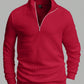 Manfinity RelaxMax Men's Solid Color Half Zipper Pullover Sweatshirt