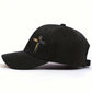 1pc Jesus Cross Letter Print Unisex Baseball Cap, Streetwear Sporty Curved Brimmed Adjustable Hat