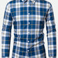 Men's Casual Loose Plaid Print Colorful Button-Up Urban Long Sleeve Shirt, Autumn, For Husband