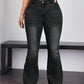 EZwear Plus Size Simple Casual Flare Leg Jeans