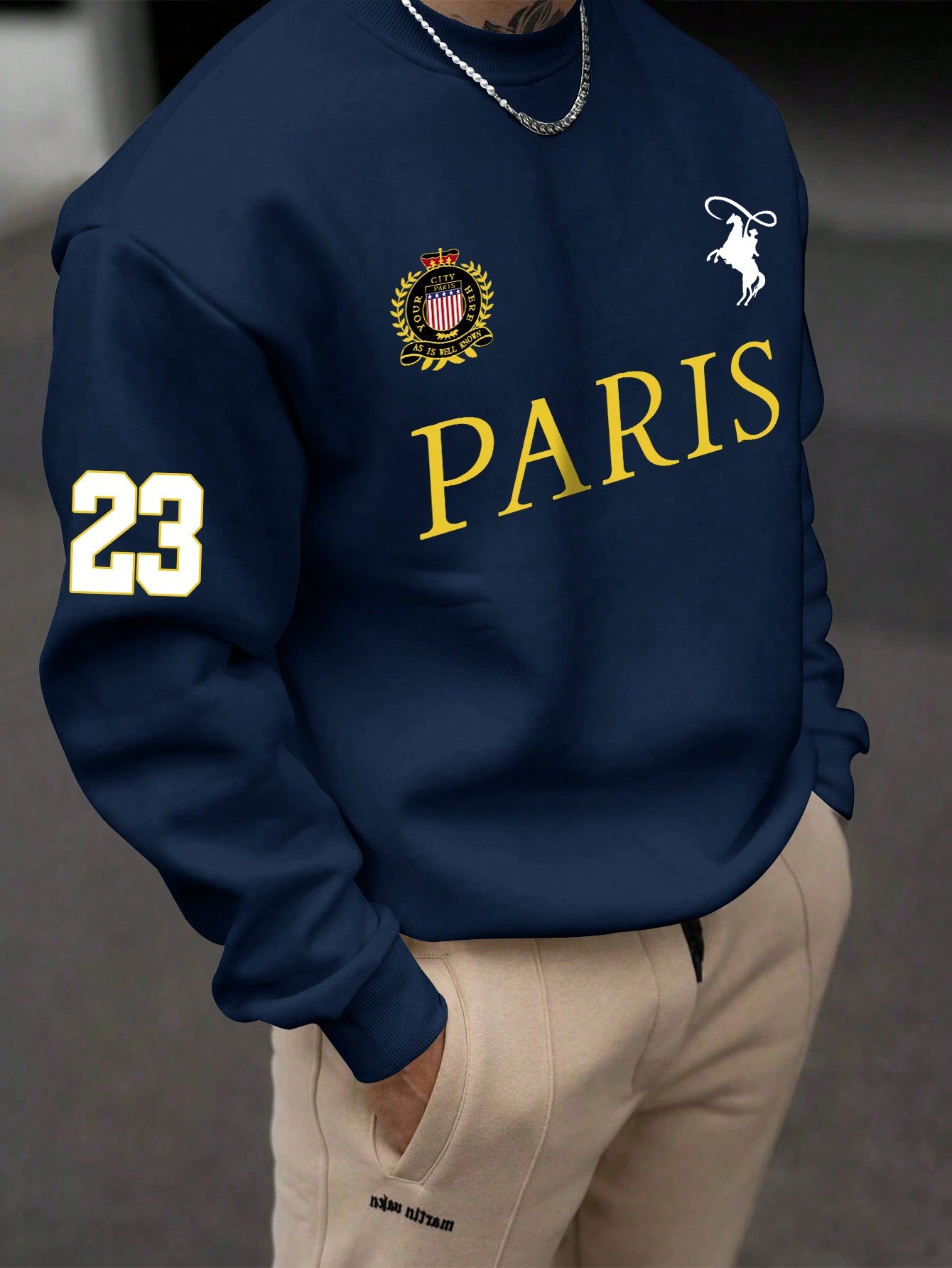 Men's Regular Fit Paris Badge