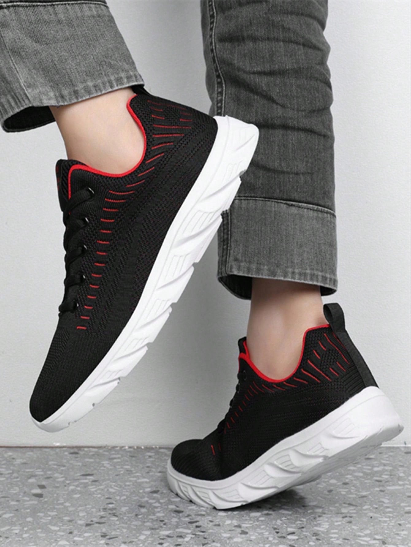 Plus Size Men's Casual Lightweight Sneakers, 4 Colors, Low Top Lace-Up Fashion Versatile Trendy Shoes