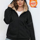 Women's Winter Warm Plus Fleece Thick Pocket Hooded Sportswear Jacket