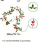 1pc Red Berry Garland Christmas Decoration, Artificial Cranberry Vine - Plastic Holly Hanging Decor, Suitable For Home, Wedding, Christmas - Versatile Artificial Berry Wreath, For Table, New Year Celebration, Engagement Party Decoration