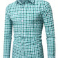 Manfinity Homme Men's Plaid Graphic Vintage Long Sleeve Collar Shirt, For Dad And Me, Work, Daddy