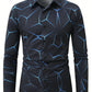 Manfinity Homme Men's Full Print Long Sleeve Shirt, Party Wear, Spring/Autumn