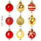 50 Piece Christmas Ball Decoration Set, Anti Fall Decoration Christmas Tree Sparkling Red And Gold Christmas Balls Christmas Hanging Decorations Christmas Tree Pendant Balls Christmas Tree Family Party Indoor And Outdoor Decoration