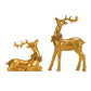 2pcs Christmas Deer Decor, Cute Desk Ornament Resin Statue Home Decor Party Present