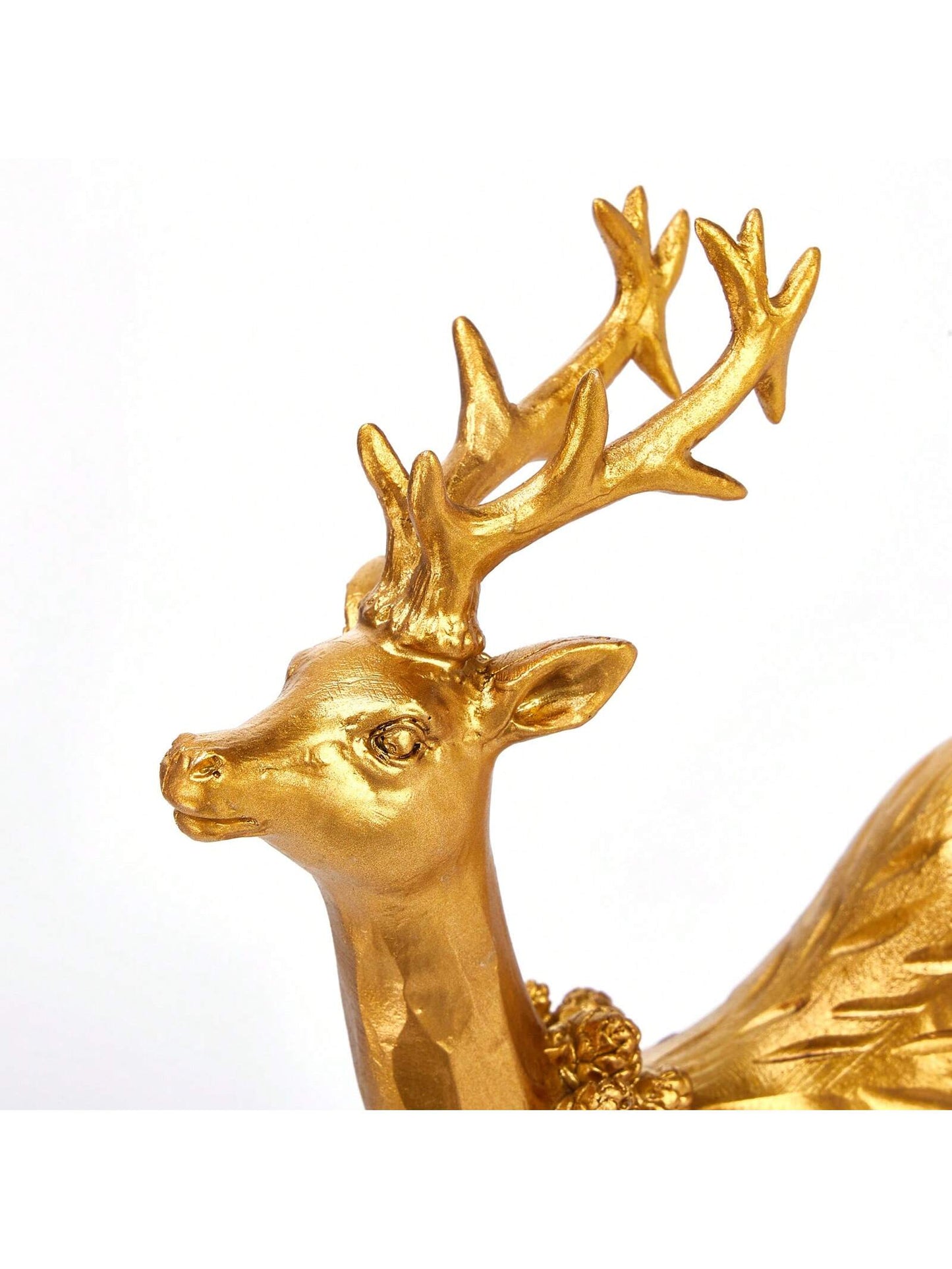 2pcs Christmas Deer Decor, Cute Desk Ornament Resin Statue Home Decor Party Present