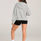 Half Zip Sweater Cropped Hoodie Fleece Jacket Women's 1/4 Zip Top Pullover Autumn Clothing 2024 Winter Clothing