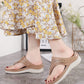 Wedge Sandals For Women Clip Toe Flip Flops Summer Platform Sandals Slip On Walking Beach Wedges Shoes