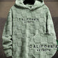 Men's Letter Jacquard Fleece Hoodie Sweatshirt, Autumn/Winter