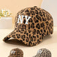 1pc Women's Embroidered NY Leopard Print Adjustable Baseball Cap, Outdoor Casual Sun Hat For Spring And Autumn, Versatile Travel Fashion Sun Protection, Unisex Youth Y2K Style Sun Hat