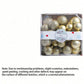 1 Set Of 28pcs Gold Christmas Ornament Balls, Christmas Tree Decorations With Hanging Strings, Suitable For Christmas Tree, Holiday, Wedding, Party, Home Decor, 4/5/6cm (1.6/2/2.4 Inches) Shatterproof Glitter Hanging Ornaments