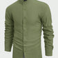 Manfinity Basics Men Cotton Solid Button Front Shirt