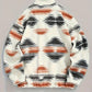 Printed Long Sleeve Sweatshirt, Fashion Versatile Warm Contrast Color Zip-Up Jacket For Women