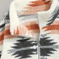 Printed Long Sleeve Sweatshirt, Fashion Versatile Warm Contrast Color Zip-Up Jacket For Women