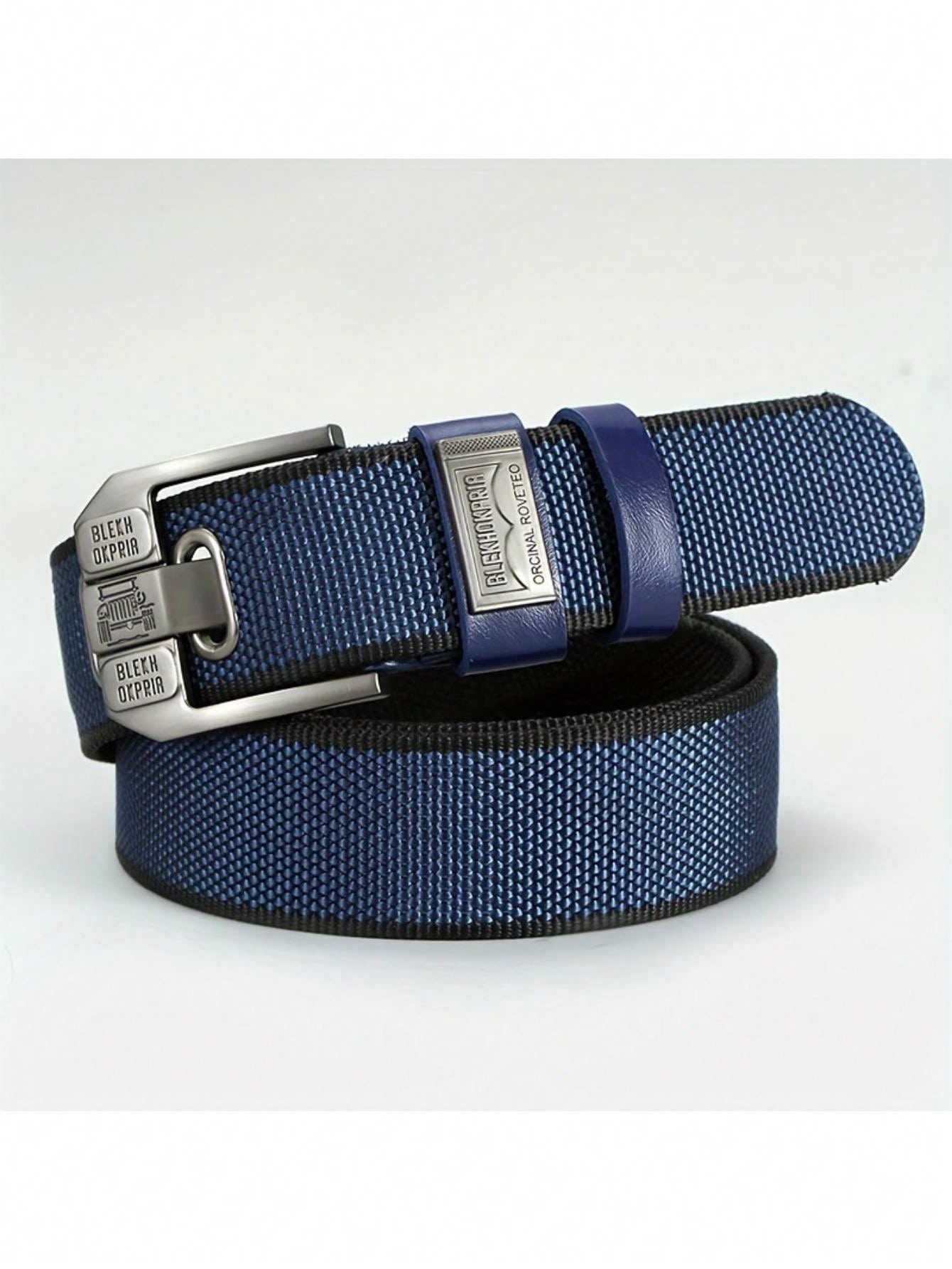 1 Pc Plain Nylon Party/Business Belt For Men, Simple Style Buckle-Less Sliding Buckle, Durable All-Year Round Wear