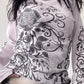 Cyber Y2K Women Trendy Street Gothic Style Rose Print Vintage Long Sleeve Crew Neck Pullover Sweatshirt, Thin Autumn/Winter Tops