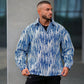 1pc Men's Casual Trendy Abstract Digital Painting Print Jacket, Versatile For Daily Wear