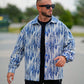 1pc Men's Casual Trendy Abstract Digital Painting Print Jacket, Versatile For Daily Wear