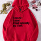 Slayr Plus Size Women's Hooded Sweatshirts Slogan Print Long Sleeved Comfy Sweatshirt Tops Hoodies With Pocket For New Year Clothes