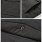 Manfinity Homme Men's Hooded Zip-Up Jacket For Winter, Going Out Black Bubble Coat, For Friends, Husband, Boyfriend Gifts