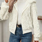 LUNE Zip Up Drop Shoulder Hooded Teddy Jacket