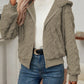 LUNE Zip Up Drop Shoulder Hooded Teddy Jacket